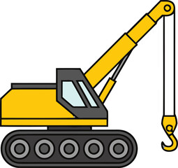 Crawler Crane Construction Vehicle Doodle