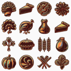 Thanksgiving bundle Collection of thanksgiving themed chocolate candies and decorations