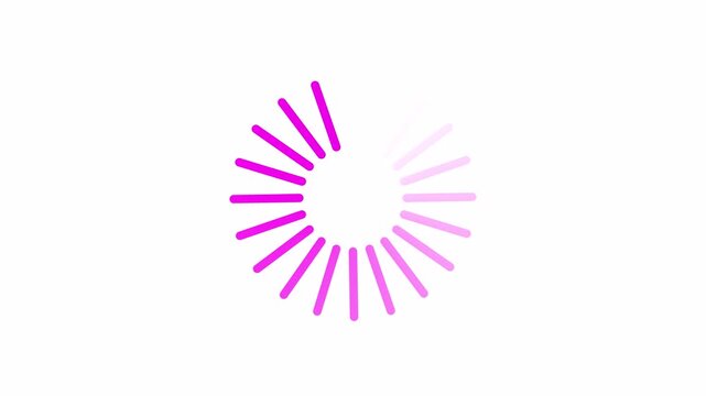 repeated loading purple and buffering icon animation