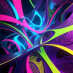 Abstract Geometric Art Design with Vibrant Colors
