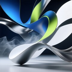 Abstract Geometric Art Design with Vibrant Colors