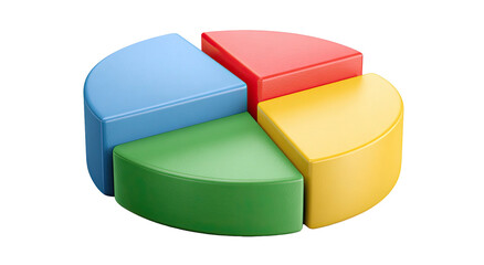Obraz premium Colorful 3D pie chart graphic (3)