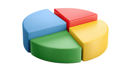 Colorful 3D pie chart graphic (3)