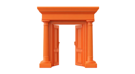 3D Rendered Orange Archway