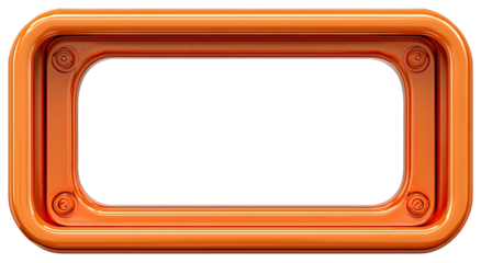 Orange rectangular frame with a black background