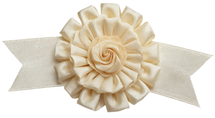Cream ribbon rosette