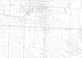 Zoomed monochrome map of Independence showing detailed highway & road networks with urban density — ideal for urban planning, design mockups, or geographic visualization.