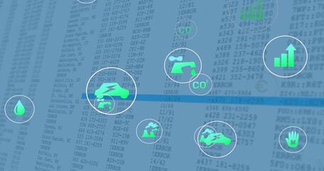 Naklejka premium Displaying circular electric car icon connecting with blue line on dashboard, showing error codes