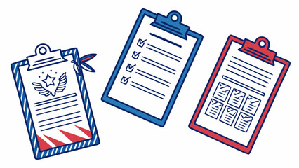 vector illustration of a clipboard with check list paper, calendar, pen, information, book, object, note, message, notebook, news, business, newspaper, document, communication, list, concept,