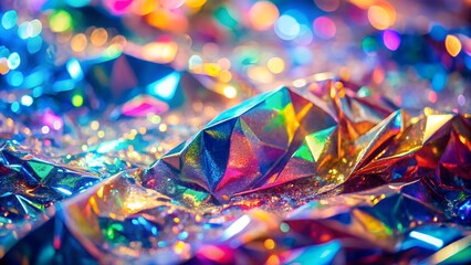 glowing background with confetti