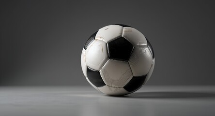 Classic Soccer Ball on Gray Surface