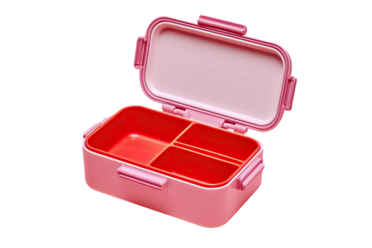 Pink lunchbox with compartments