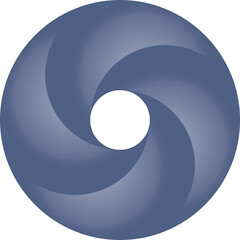 Dynamic Concentric Blue Spiral Graphic Element