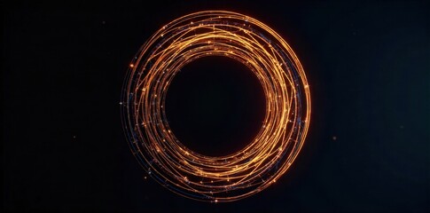 Team Collaboration Nexus A dynamic, abstract composition of swirling, interconnected lines in a spectrum of bright colors, converging at a central, glowing point. Clean, neutral background. No human