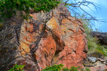 Rock Formation at Myra Canyon, near Kelowna, British Columbia, Canada.