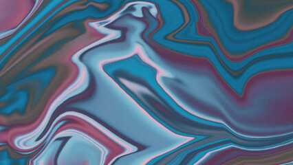 Obraz premium Dynamic Fluid Abstract Swirls in Teal and Purple.