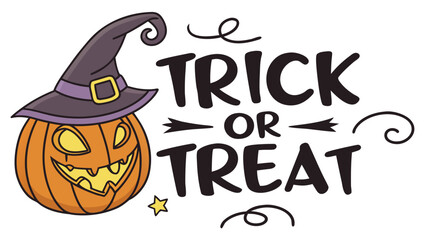 happy Halloween pumpkin TRICK OR TREET