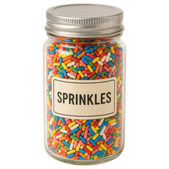 Ice Cream Topping Jar Labeled Sprinkles