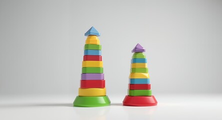 Colorful Stacking Rings Comparison