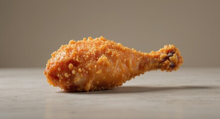 Crispy Fried Chicken Drumstick on Light Surface