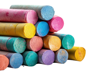 Colorful chalk sticks stacked