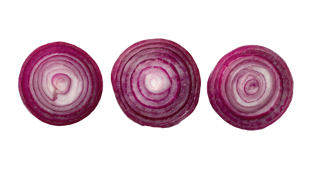 Three sliced red onions (1)
