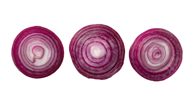 Three sliced red onions (1)
