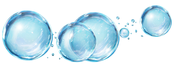 Water bubbles in motion