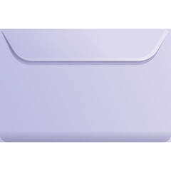 A simple pastel purple envelope icon with a subtle shadow and a curved flap ideal for digital communication and correspondence graphic design projects