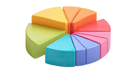 Fototapeta premium Colorful pie chart graphic