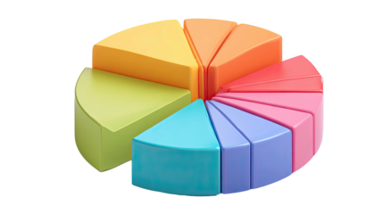 Colorful pie chart graphic