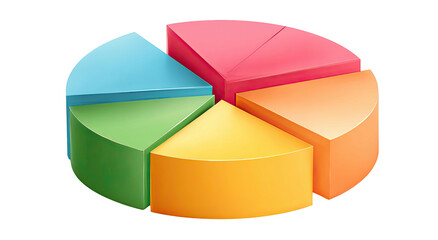 Obraz premium Colorful 3D pie chart graphic (4)