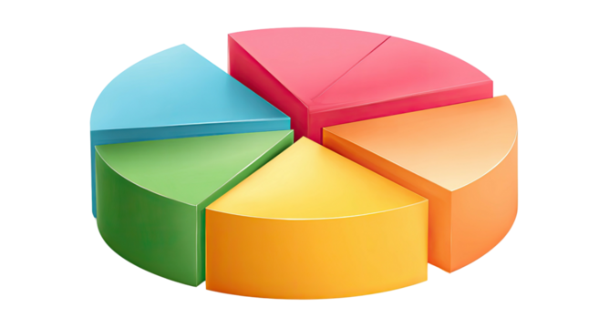 Colorful 3D pie chart graphic (4)