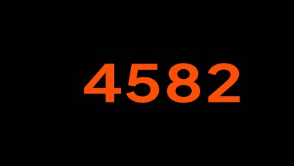 Counting number text illustration. Financial Counting number. Mathematics number.