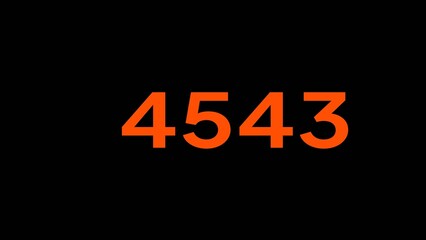 Counting number text illustration. Financial Counting number. Mathematics number.
