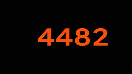 Counting number text illustration. Financial Counting number. Mathematics number.