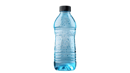 Water bottle isolated on transparent background for hydration concept and healthy lifestyle and refreshment