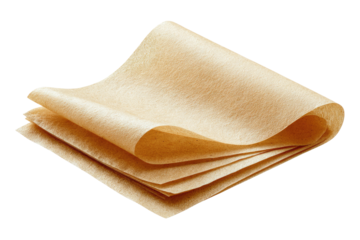 Light beige fabric sheets folded