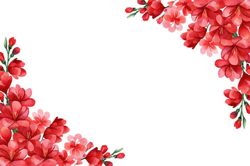 Watercolor flowers background vector for design.