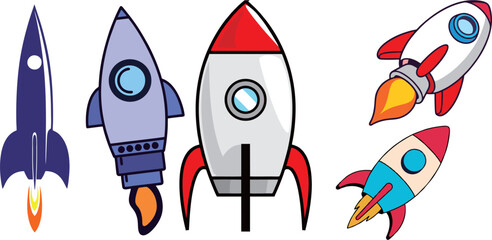 A vector collection of rocket