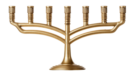 Gold menorah illustration
