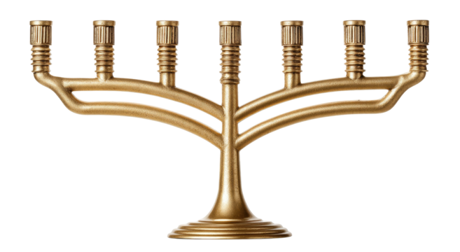 Gold menorah illustration