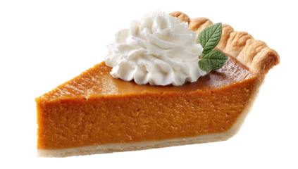 Close-up slice of pumpkin pie (2)