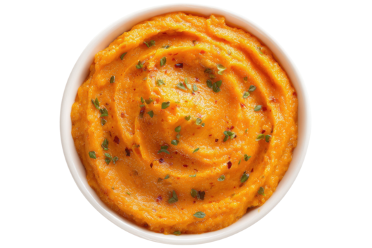 Creamy, orange mashed sweet potato dish