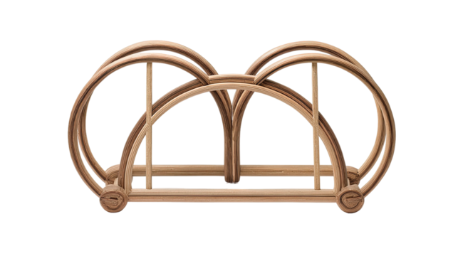 Wooden arched design, intricate structure
