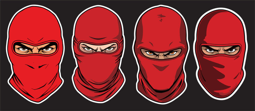A Vector of Man wear Balaclava thief mask