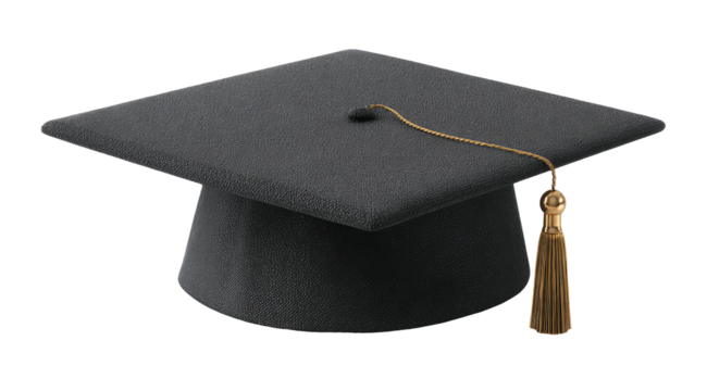 Graduation cap, dark gray