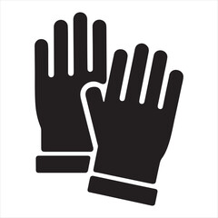 Obraz premium Pair of black protective work gloves isolated on a white background for safety and hygiene concepts