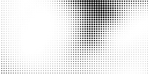 Black halftone dots on a white background. Blank layout in comic pop art style.eps10