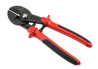 Fototapeta premium Red and black bolt cutter tool isolated on transparent background